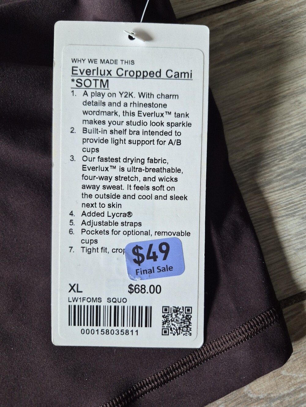 Lululemon Rhinestone Cami - Picture 4 of 7